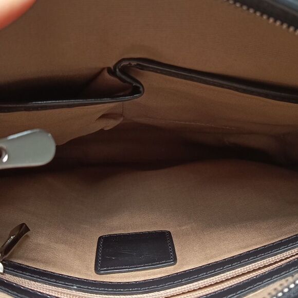 🤎BURBERRY Supernova Check Small Dryden Crossbody Bag Black - Picture 8 of 12